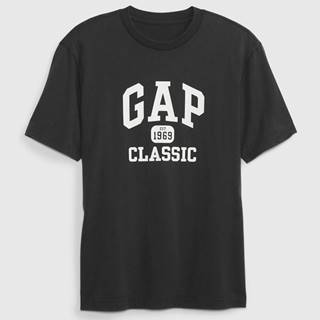 Čierne pánske tričko logo GAP 1969 Classic organic