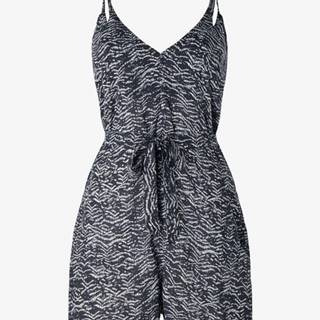 Bielo-čierny dámsky vzorovaný overal O'Neill LW ANISA STRAPPY PLAYSUIT
