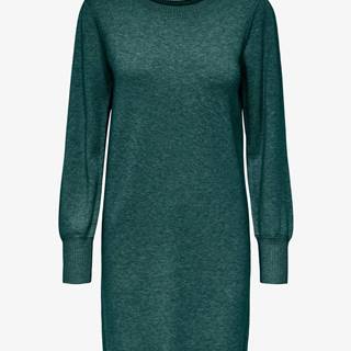 Tmavozelené melírované krátke svetrové šaty Jacqueline de Yong Marco