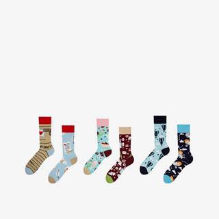 Ponožky pre mužov  - hnedá, modrá, tmavomodrá, červená