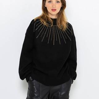 Čierny vzorovaný sveter