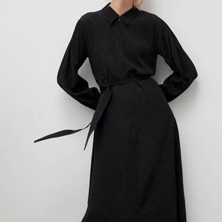 Šaty Gestuz čierna farba, maxi, rovný strih