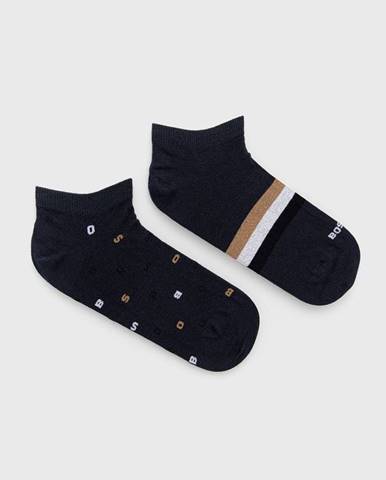 Ponožky BOSS 2-pak pánske, tmavomodrá farba