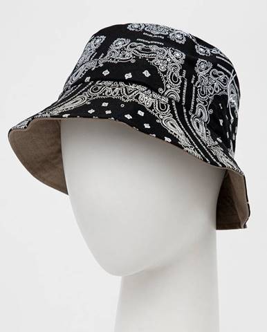 Obojstranný bavlnený klobúk Karl Kani čierna farba, bavlnený