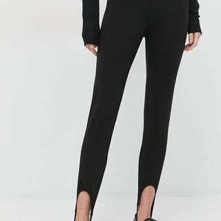 Nohavice Beatrice B dámske, čierna farba, priliehavé, vysoký pás
