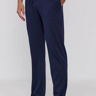 Pyžamové nohavice Polo Ralph Lauren pánske, tmavomodrá farba, jednofarebné