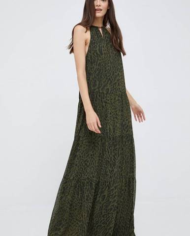 Šaty Lauren Ralph Lauren zelená farba, maxi, rovný strih