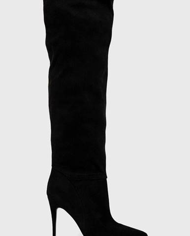 Vysoké čižmy Steve Madden Darian dámske, čierna farba, na vysokom podpätku,