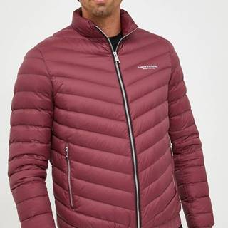 Páperová bunda Armani Exchange pánska, bordová farba, prechodná,