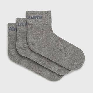 Ponožky Skechers (3-pak) šedá farba