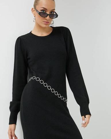 Šaty JDY čierna farba, mini, rovný strih