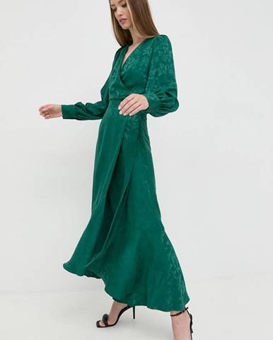 Šaty Ivy Oak zelená farba, maxi, rovný strih