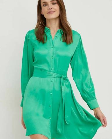Šaty Answear Lab zelená farba, mini, rovný strih