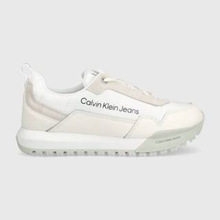 Tenisky Calvin Klein Jeans Toothy Runner Laceup biela farba,