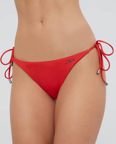 Brazílske plavkové nohavičky Karl Lagerfeld červená farba