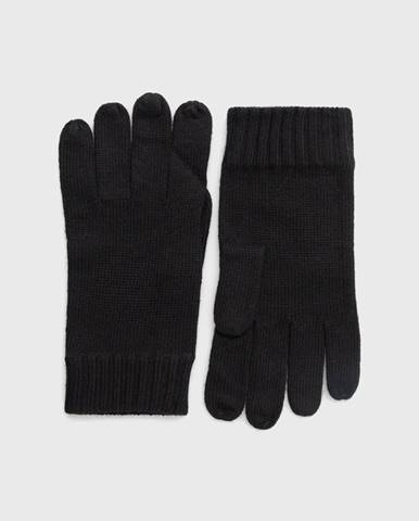 Vlnené rukavice Polo Ralph Lauren pánske, čierna farba