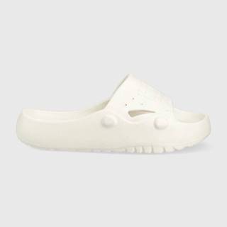 Šľapky Tommy Jeans Flatform Archive dámske, biela farba,