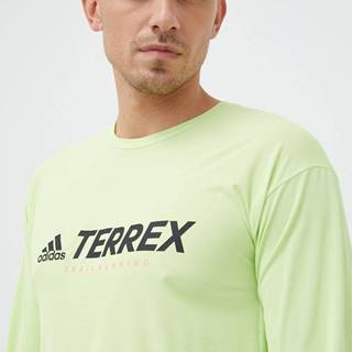 Športové tričko s dlhým rukávom adidas TERREX Trail zelená farba, s potlačou