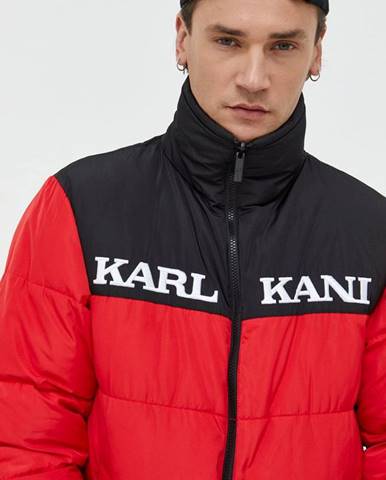 Obojstranná bunda Karl Kani pánska, čierna farba, zimná,