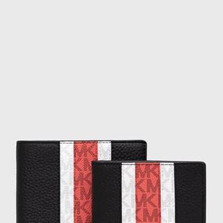 Peňaženka a kožený obal na karty Michael Kors pánsky, čierna farba