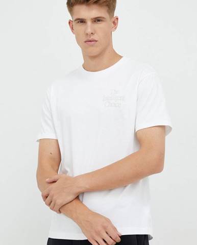 Bavlnené tričko New Balance biela farba, s potlačou