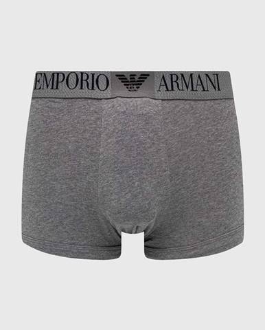 Boxerky Emporio Armani Underwear pánske, šedá farba