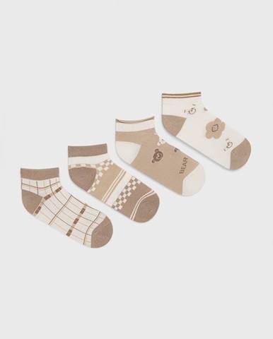 Ponožky Answear Lab (4-pak) dámske, béžová farba