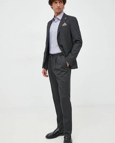 Vlnený oblek Manuel Ritz šedá farba, jednofarebná