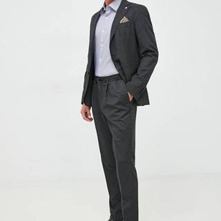 Vlnený oblek Manuel Ritz šedá farba, jednofarebná
