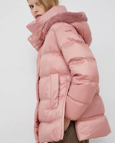 Páperová bunda Geox dámska, ružová farba, zimná