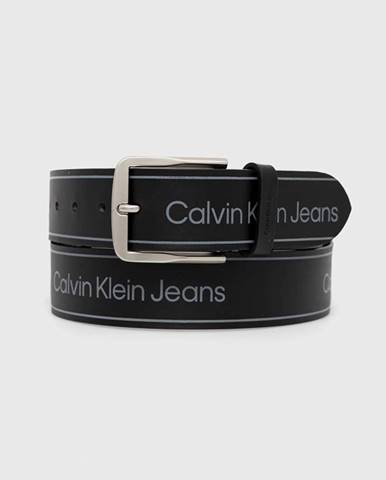 Kožený opasok Calvin Klein Jeans pánsky, čierna farba