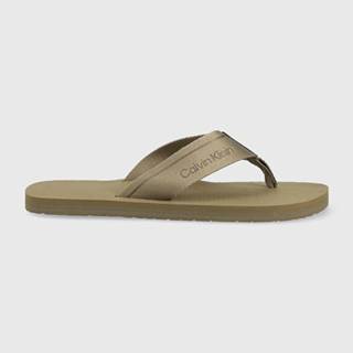 Žabky Calvin Klein pánske, zelená farba