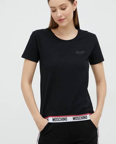 Tričko Moschino Underwear dámsky, čierna farba,