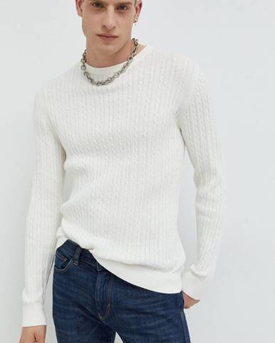 Bavlnený sveter Produkt by Jack & Jones pánsky, béžová farba, tenký,