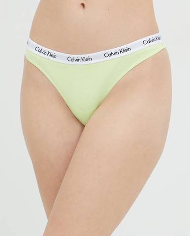 Tangá Calvin Klein Underwear zelená farba,