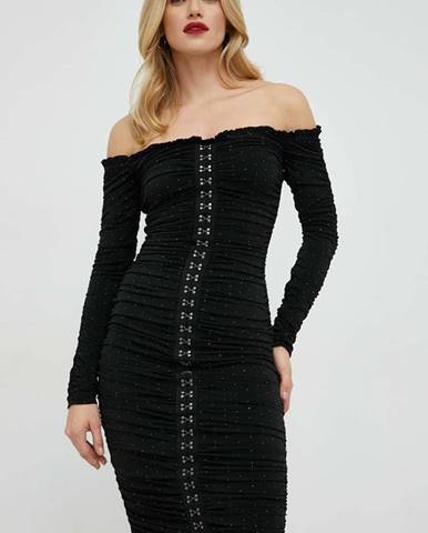 Šaty Nissa čierna farba, mini, priliehavá