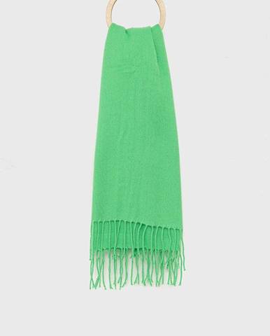Šál Vero Moda dámsky, zelená farba, jednofarebný