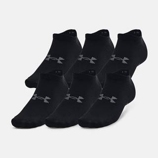 UA Essential No Show Ponožky 6 párov Čierna