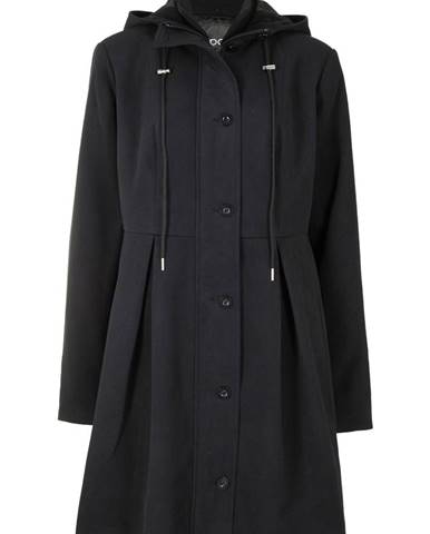 Kabát s kapucňou a záhybmi, A-línia