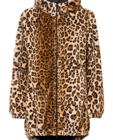 Kabát s leopardím vzorom