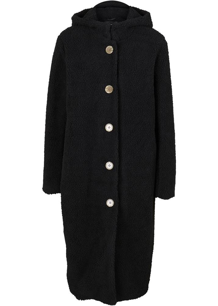 Kabát s kapucňou, imitácia kožušiny