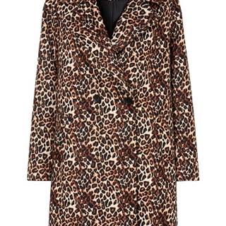 Oversize kabát s leopardím vzorom