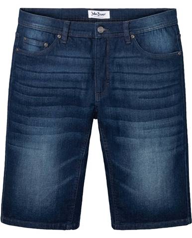 Strečové džínsové bermudy, zosilnené v rozkroku, Regular Fit