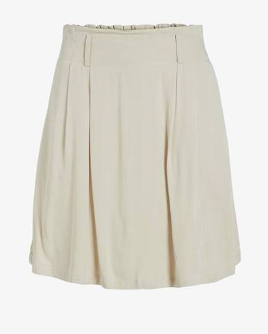Béžová krátka sukňa s opasok  Vero