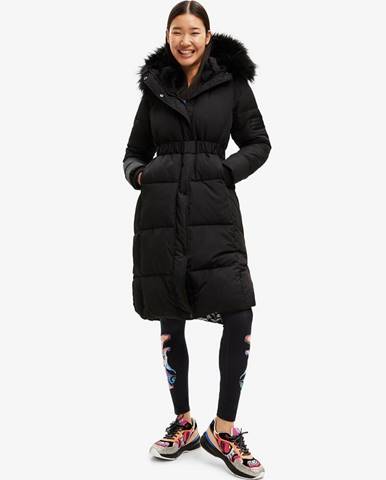 Čierny dámsky zimný prešívaný kabát  Noruega