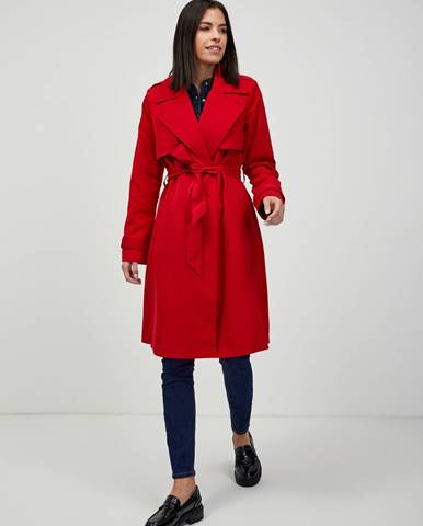 Trenčkoty a ľahké kabáty pre ženy  - červená