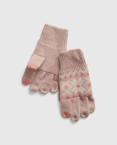 Růžové dětské prstové rukavice