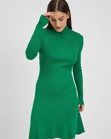 Mikinové a svetrové šaty pre ženy  - zelená