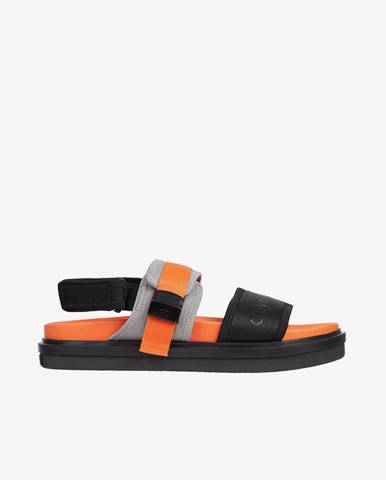 Sandále, papuče pre mužov  - oranžová, čierna