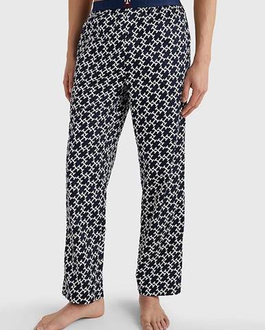Tmavomodré pánske vzorované pyžamové nohavice
